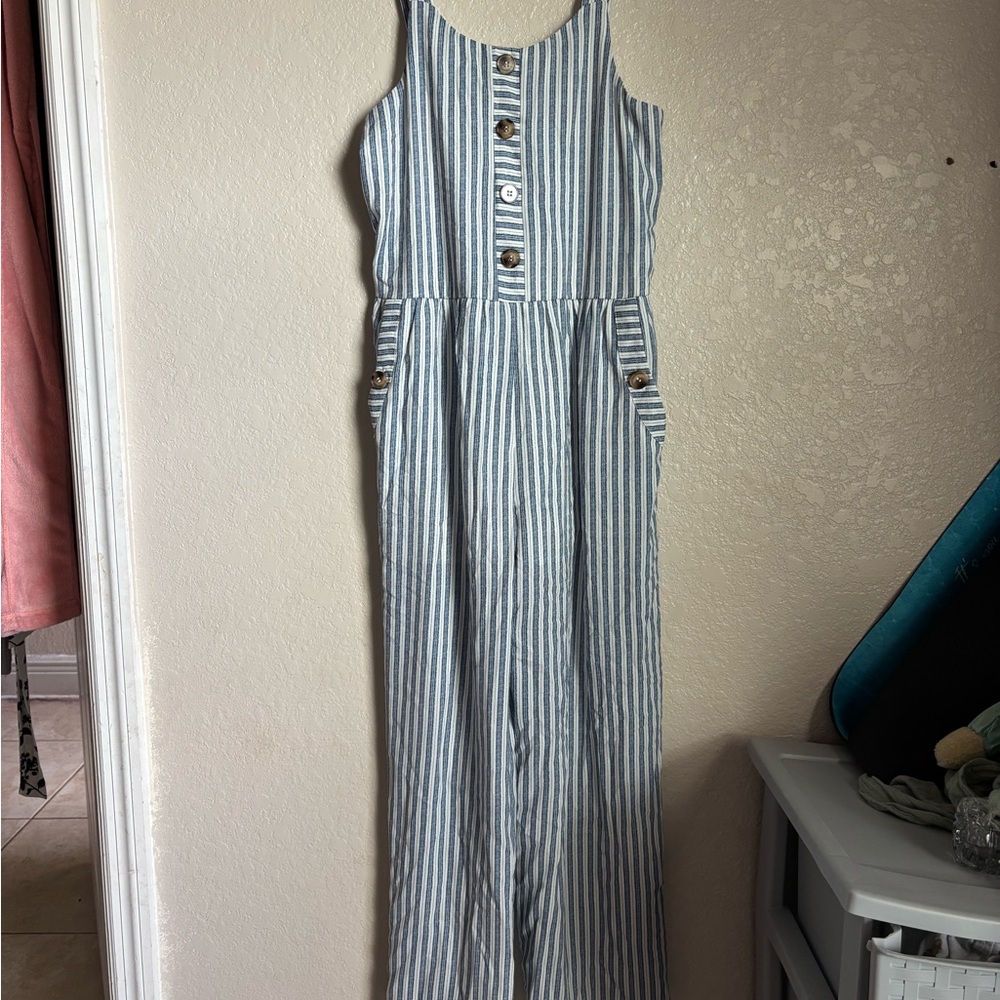 Girls Truly Me Blue and White Striped Outfit Size 12